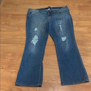 Boot cut distressed Torrid jeans size 18
